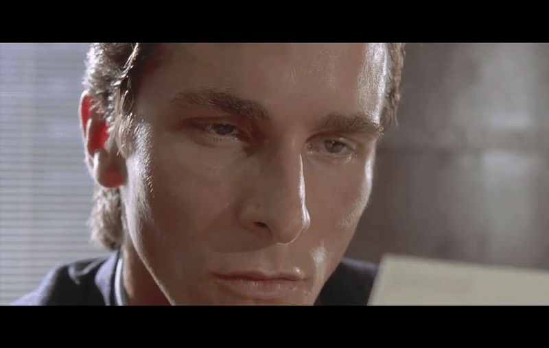 american psycho patrick bateman gif | WiffleGif
