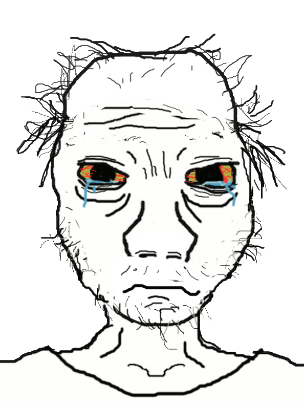 Old Man Crying Front View Wojak