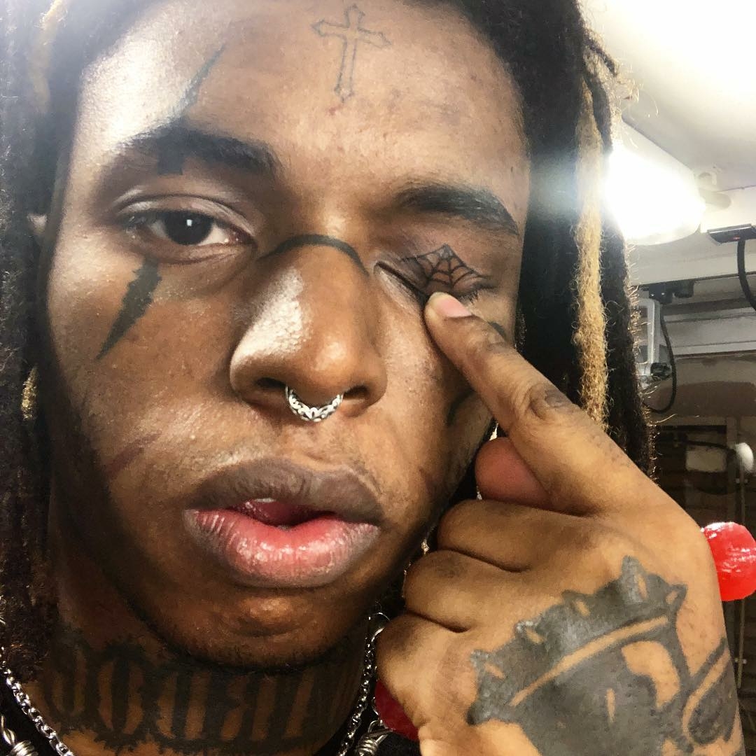 Zillakami's new face tattoo : zillakami