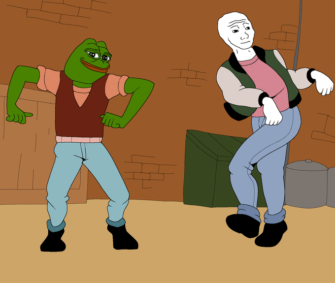 Pepe and Wojak Dancing | Pepe the Frog | Dance memes, Frog, Memes
