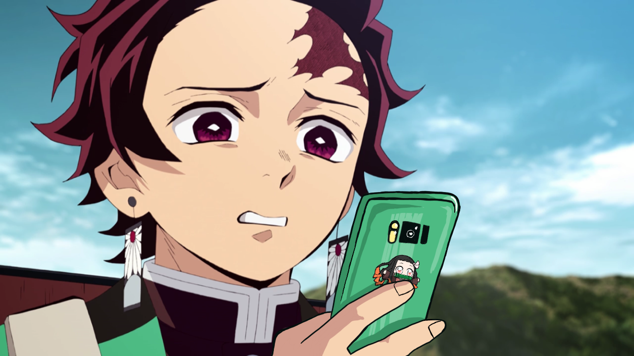 I remade the disgusted Tanjiro meme with a (semi) legit drawn phone :  r/KimetsuNoYaiba