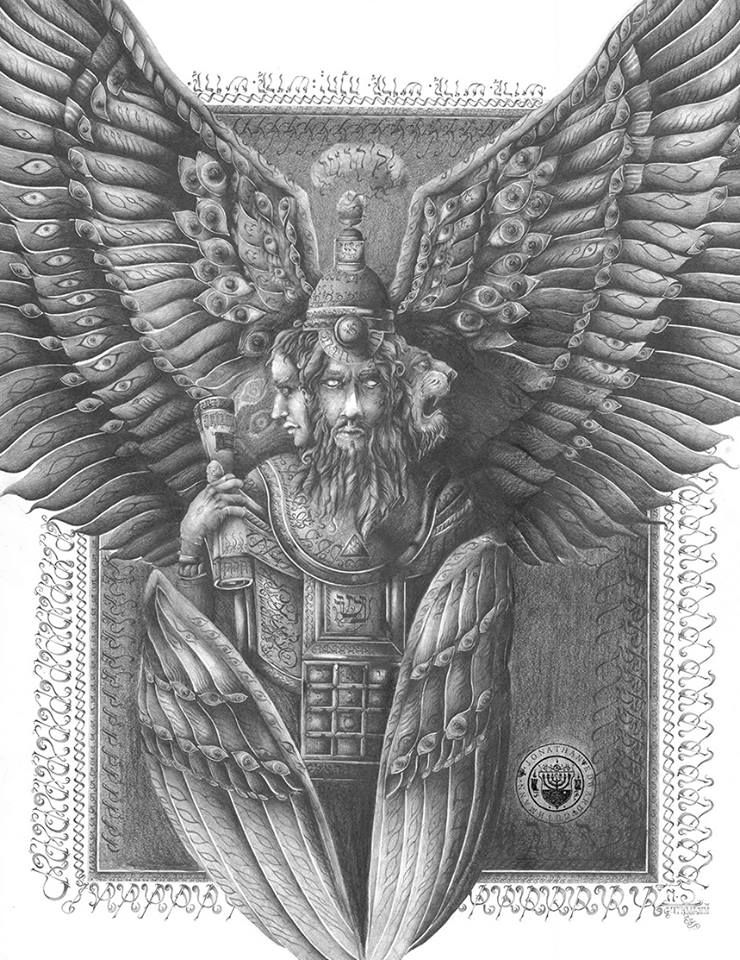 chill'n@thedojo (Jonathan Edward Guthmann - Cherub from Ezekiel's...) |  Biblical art, Consciousness art, Occult art