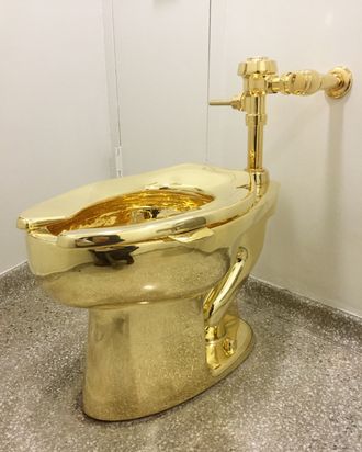 Image result for golden toilet