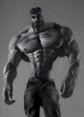 Metal Poster Displate Giga Chad Meme