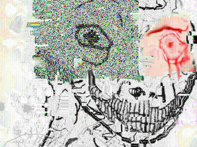 Sticker de ripgod sur wojak fou mad insane glitch sourire smile