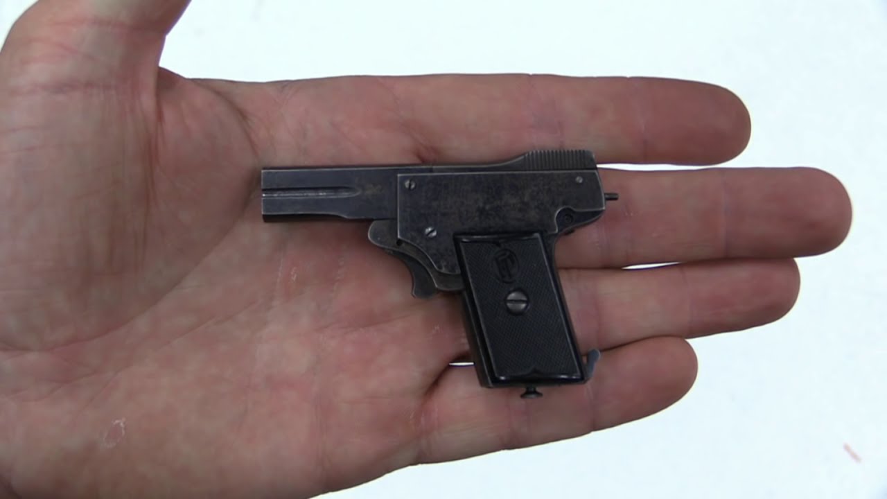 World's Smallest Pistol - 2.7mm Kolibri - YouTube