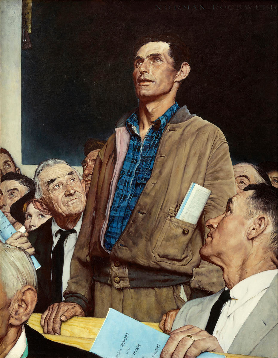 Freedom of Speech, 1943 by Norman Rockwell - Paper Print - Norman Rockwell  Museum Custom Prints - Custom Prints and Framing From the Norman Rockwell  Museum