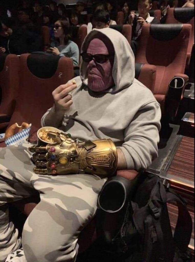 Thanos at the theater (shitpost) | Dank Memes Amino