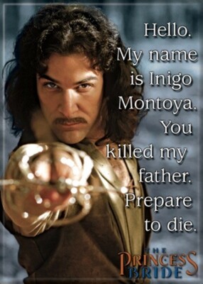 The Princess Bride “My Name is Inigo Montoya” Photo Image Refrigerator  Magnet | eBay UK