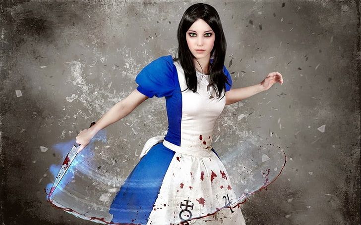 Alice: Madness Returns, Enji night, cosplay, video games, women HD wallpaper