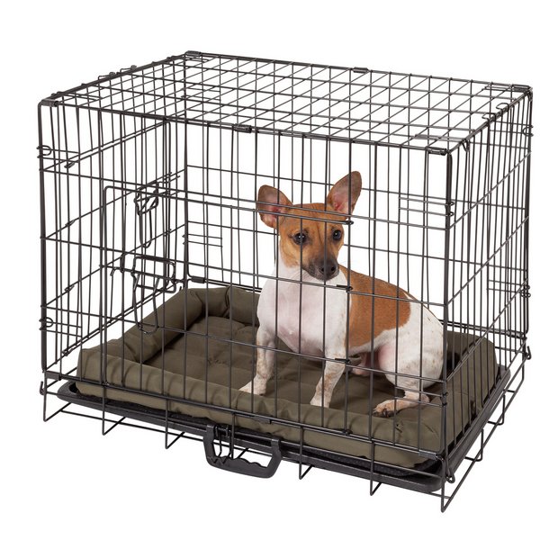 Buy Double Door Dog Crate- Small | Dog crates and cages | Argos