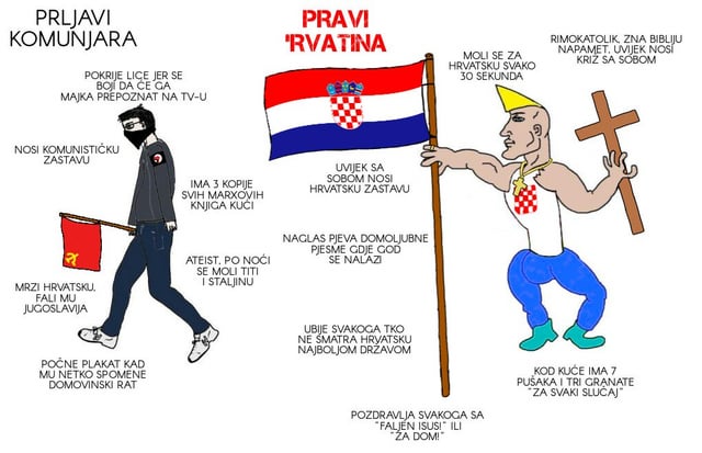 Virgin komunjara vs Chad Rvatina : r/croatia