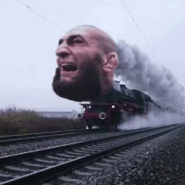 Khamzat Chimaev Borz UFC Funny Train Meme Sticker for Sale by Trumpsyy |  Redbubble