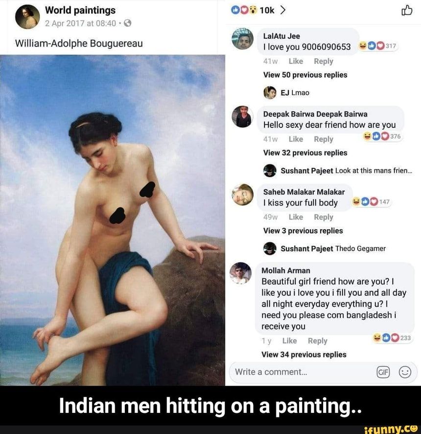 Indian men hitting on a painting..