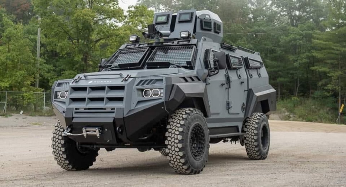  Photo for illustration / An armored military vehicle with protection against mines and ambushes (MRAP)