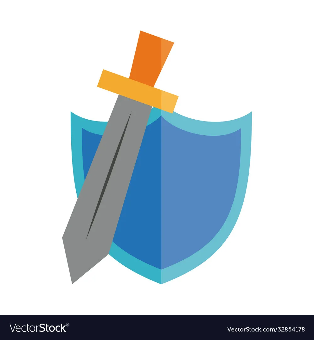 cartoon-sword-and-shield-toy-object-for-small-vector-32854178.webp