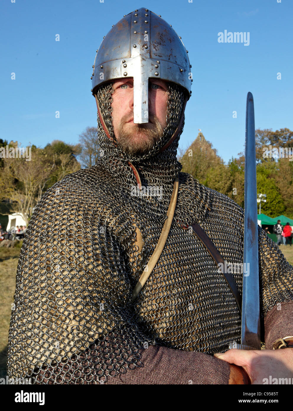 norman-soldier-battle-east-sussex-uk-C9585T.jpg