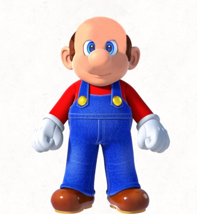 Ok I've removed his mustache and eye brows and made him bald. What next? :  r/Mario