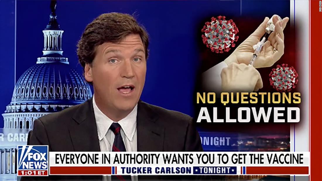 Tucker Carlson's Fox News colleagues call out his dangerous  anti-vaccination rhetoric - CNN