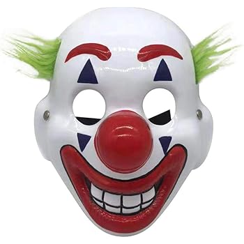 Amazon.com: The Joker Movie Clown Costume Mask White: Clothing