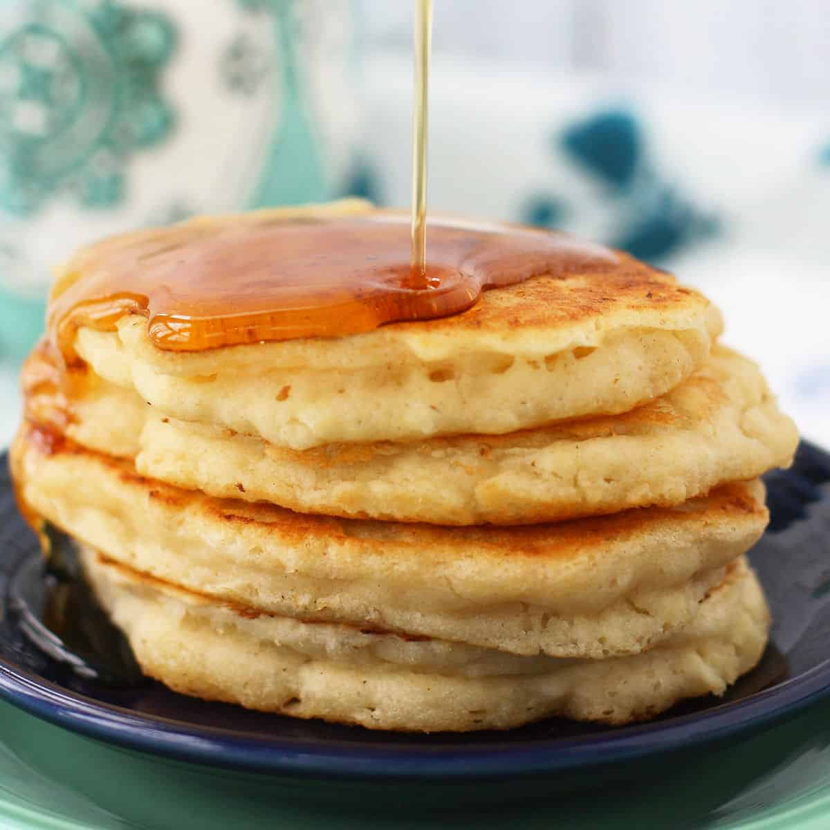 Light and Fluffy Vegan Pancakes. - The Pretty Bee