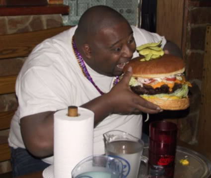 Fat guy eating burger Meme Generator - Imgflip