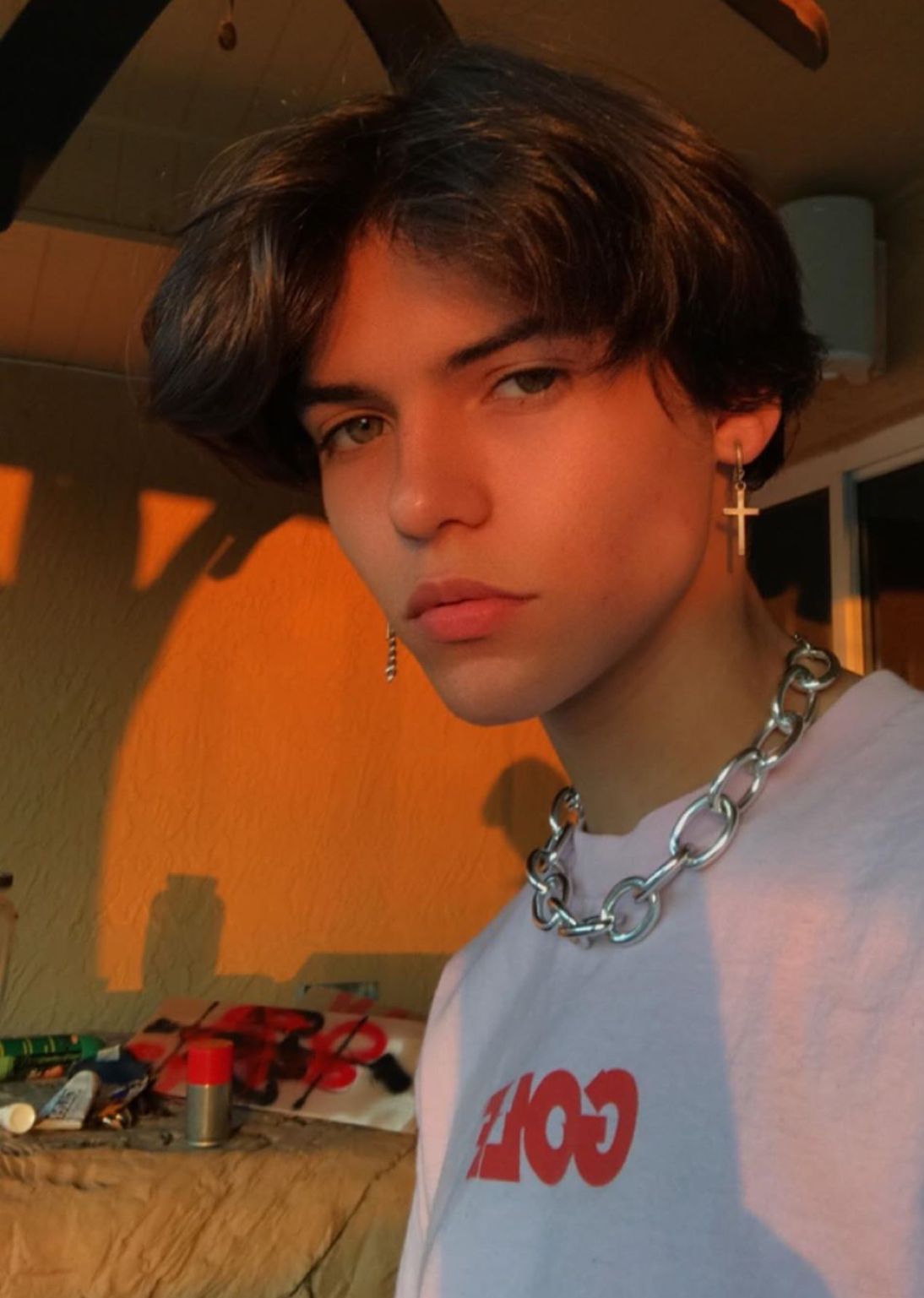 Boy With Cross Earring