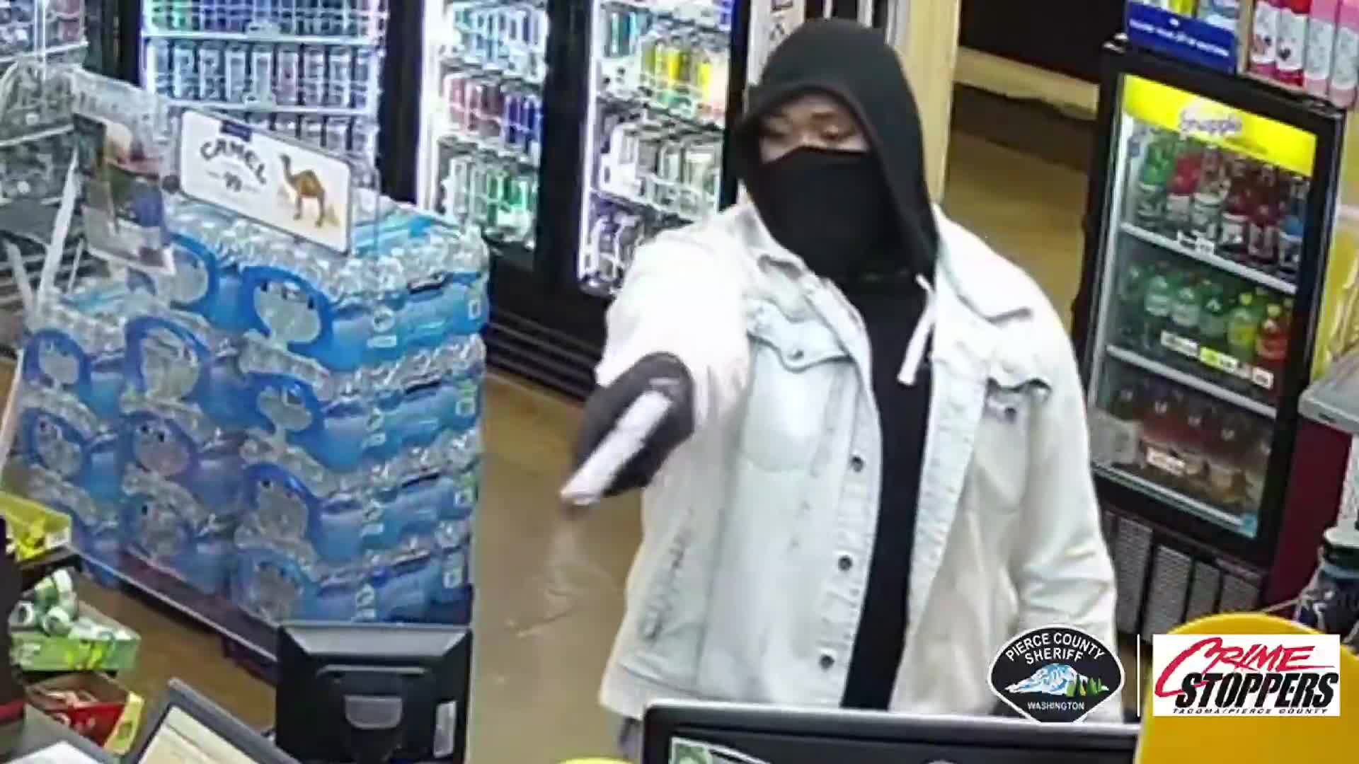 Pierce County seeks armed robbery suspect in Puyallup – KIRO 7 News Seattle