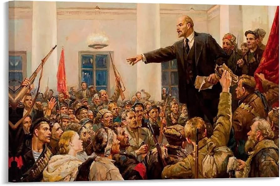 IGDOXKP Speech Poster Vladimir Lenin Art Poster (4) Canvas Painting Wall  Art Poster for Bedroom Living Room Decor 24x16inch(60x40cm) Frame-Style :  Amazon.ca: Home