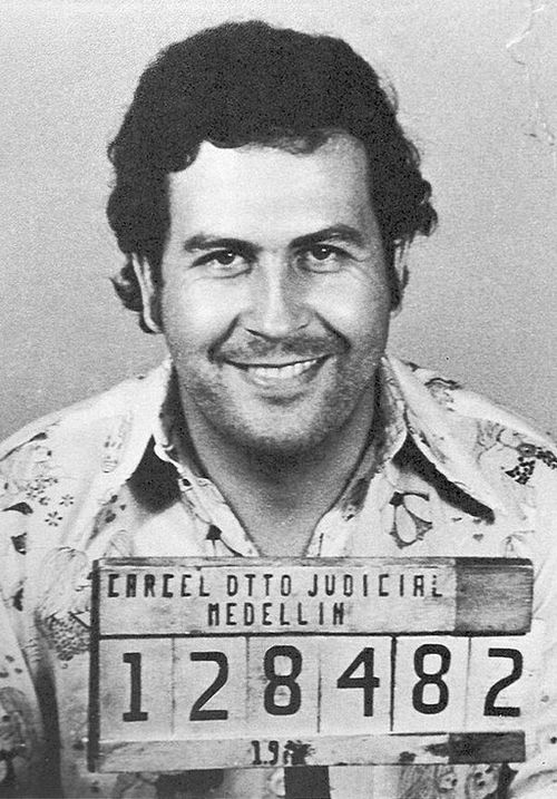 Escobar in a 1976 mugshot