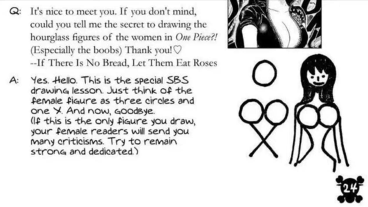 thoughts about Oda's drawing figures of women being reduced to X&O's are  nami and Robin regressing as characters? : r/Piratefolk