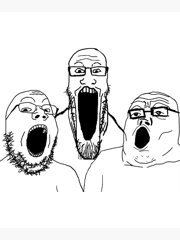 SOY REDDIT 4CHAN BASED AND REDPILLED GROUP WHOLESOME REDDIT MEME FUNNY  SOYJAK WOJAK SOYJACK WOJACK F  Greeting Card for Sale by FallOakland |  Redbubble