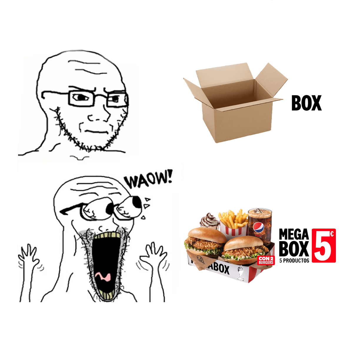 KFC used the Soyjak meme wrong, depicting their customers as losers. When  someone tried explaining it to them, they dismissed criticism : r/FellowKids