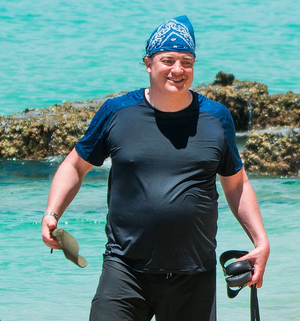 Brendan Fraser looks unrecognisable on beach holiday in Barbados after claiming doing his own ...