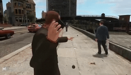 This is a pretty good spot to mess around in GTA IV. GIF from Google :  r/FriendlyGTACommunity