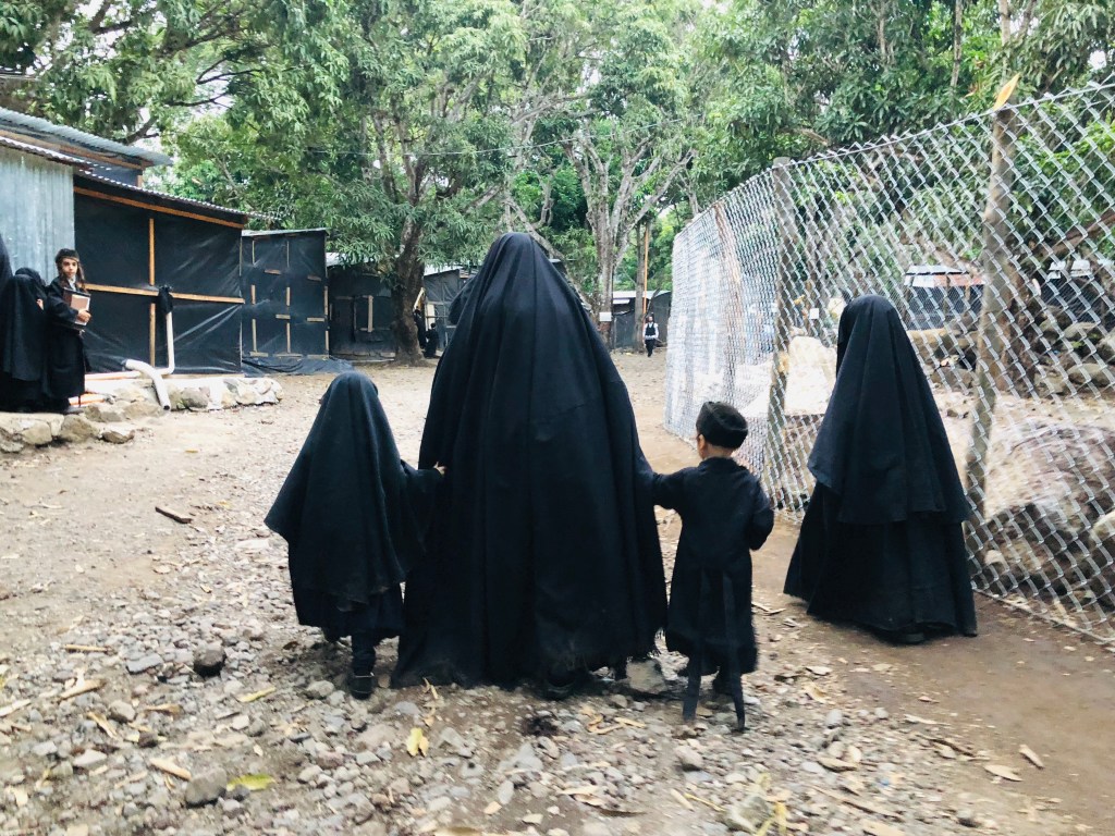 A family on the Lev Tahor compound. 