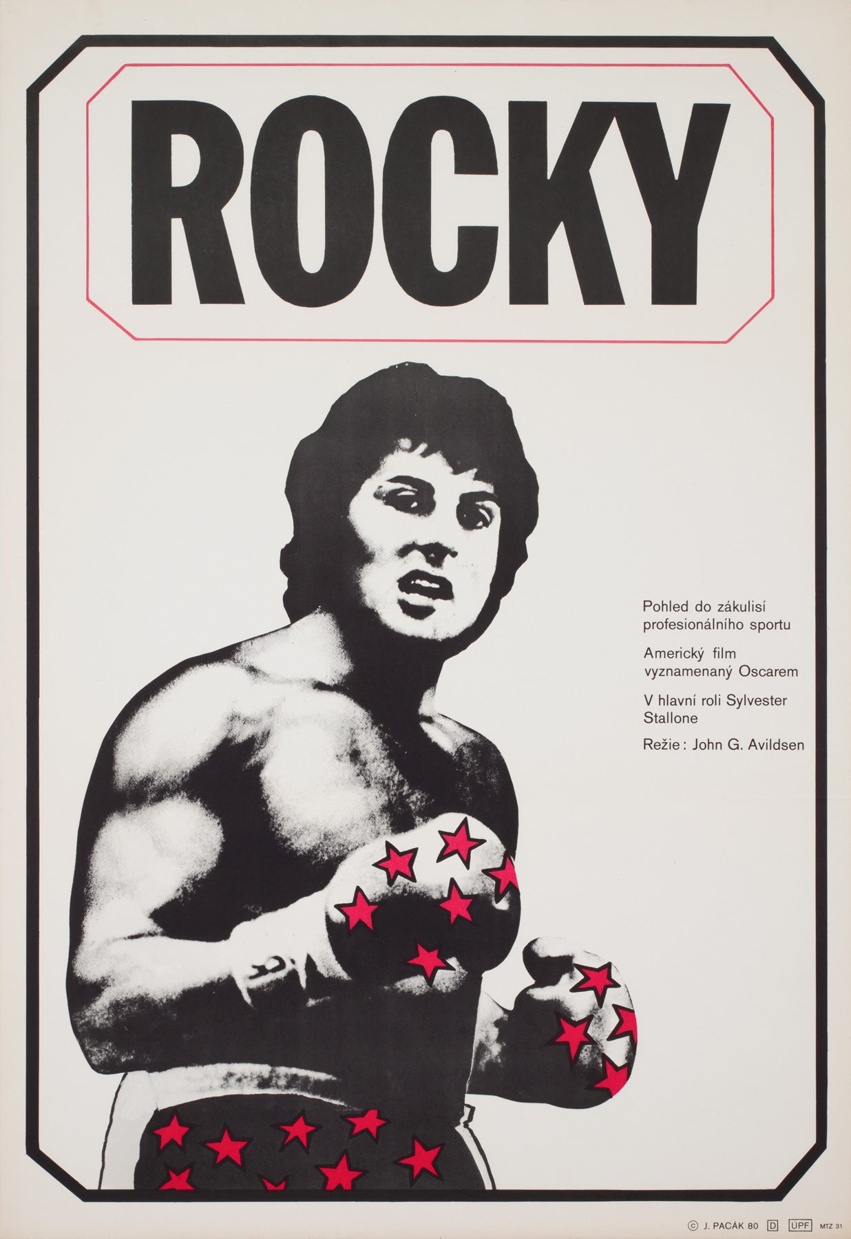 Rocky 1976 Czech A1 Film Poster, Jan Antonin Pacak - Orson & Welles