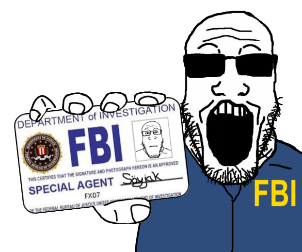 DEPARTMENT of INVESTIGATION FBI G THIS CERTIFIES THAT THE SIGNATURE AND PHOTOGRAPH HEREON IS AN APPROVED SPECIAL AGENT Söyjak FX07 FBI E THE FEDERAL BUREAU OF JUSTICE UNITE OF NVESTIGATION