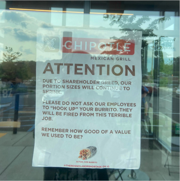 r/antiwork - Chipotle: shrinking portions. Shrinking Wages.