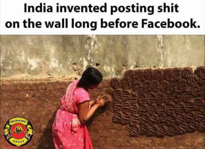 Moraine Group on X: India invented posting shit on the wall long before  #Facebook https://t.co/6T8Nz13c5x / X