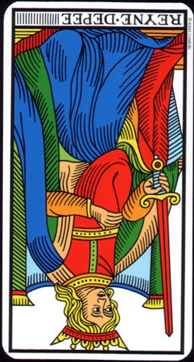 reversed meaning of Reine D'épée Tarot