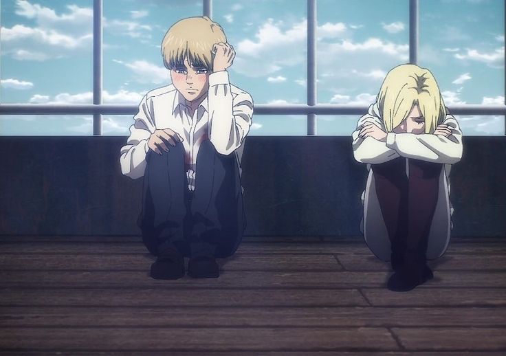 Armin Arlert x Annie Leonhart shy high school lovers