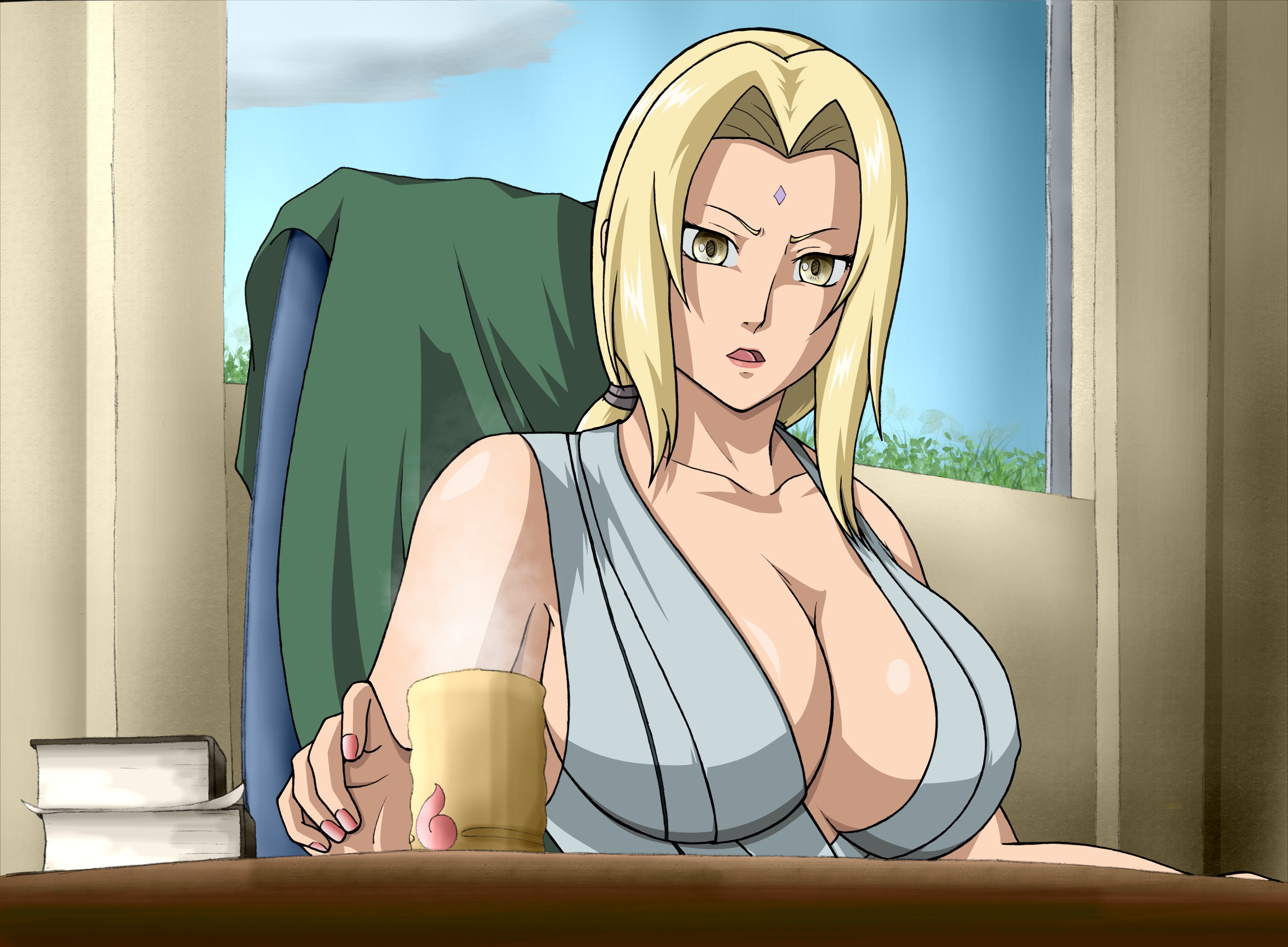 Coffee_time_for_Tsunade_by_KaenDD.jpg