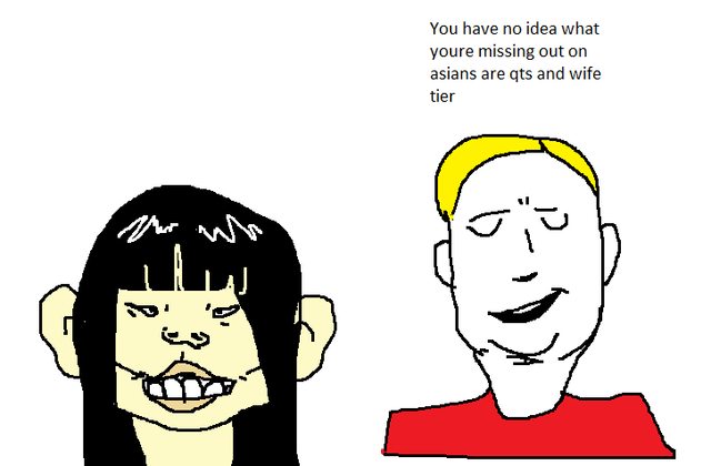 4chan drawing 4/7 | WMAF / White Male Asian Female | Know Your Meme