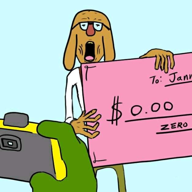 Janny receives his check | Janitor / He Does It for Free | Know Your Meme