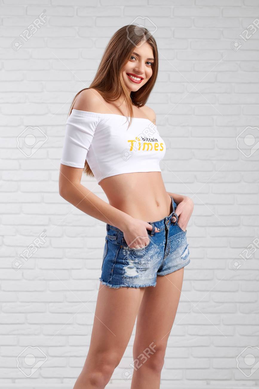 Image result for woman in crop top and shorts
