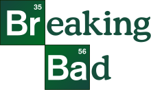 A green montage with the name Breaking Bad written on it—the Br in Breaking and the Ba in Bad are denoted by the chemical symbols for bromine and barium