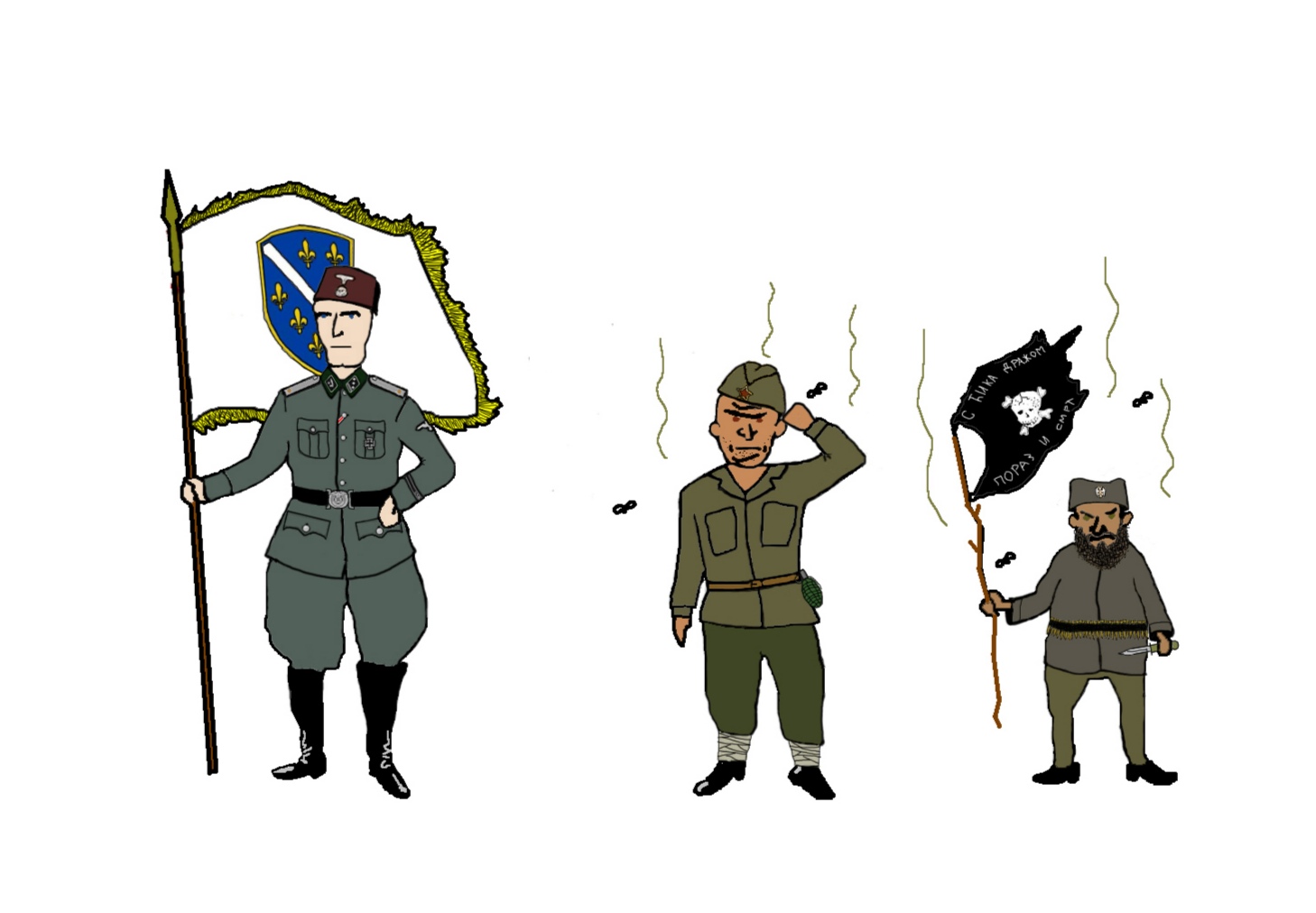 Bosnian vs partisan vs serb | 4chan Flag Bearers | Know Your Meme