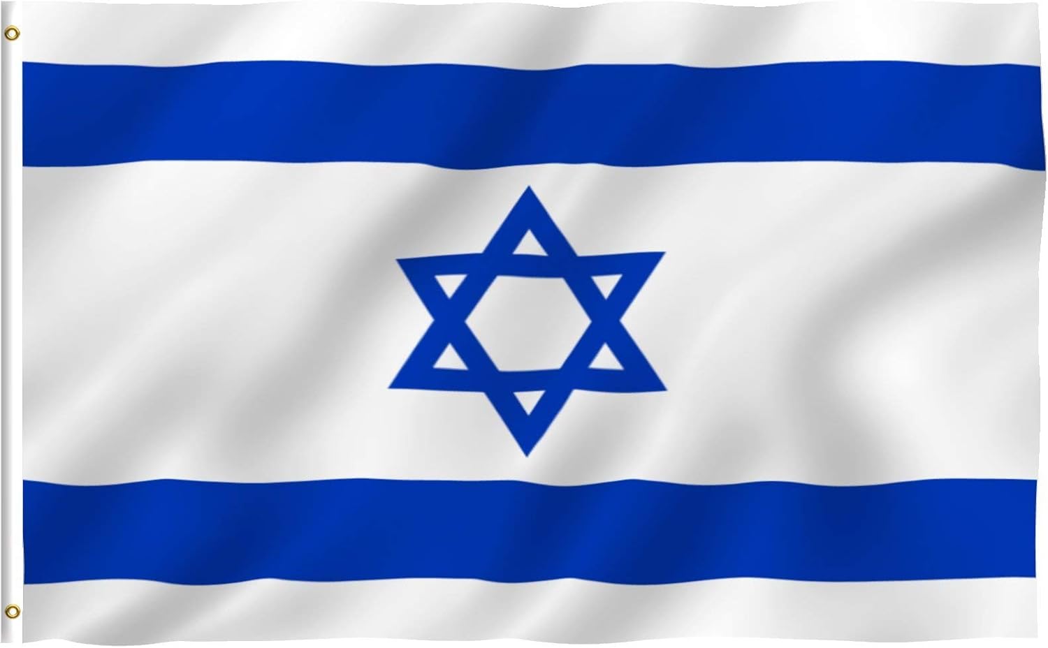 Amazon.com : Anley Fly Breeze 3x5 Foot Israel Flag - Vivid Color and Fade  Proof - Canvas Header and Double Stitched - Israeli National Flags  Polyester with Brass Grommets 3 X 5 Ft : Garden & Outdoor