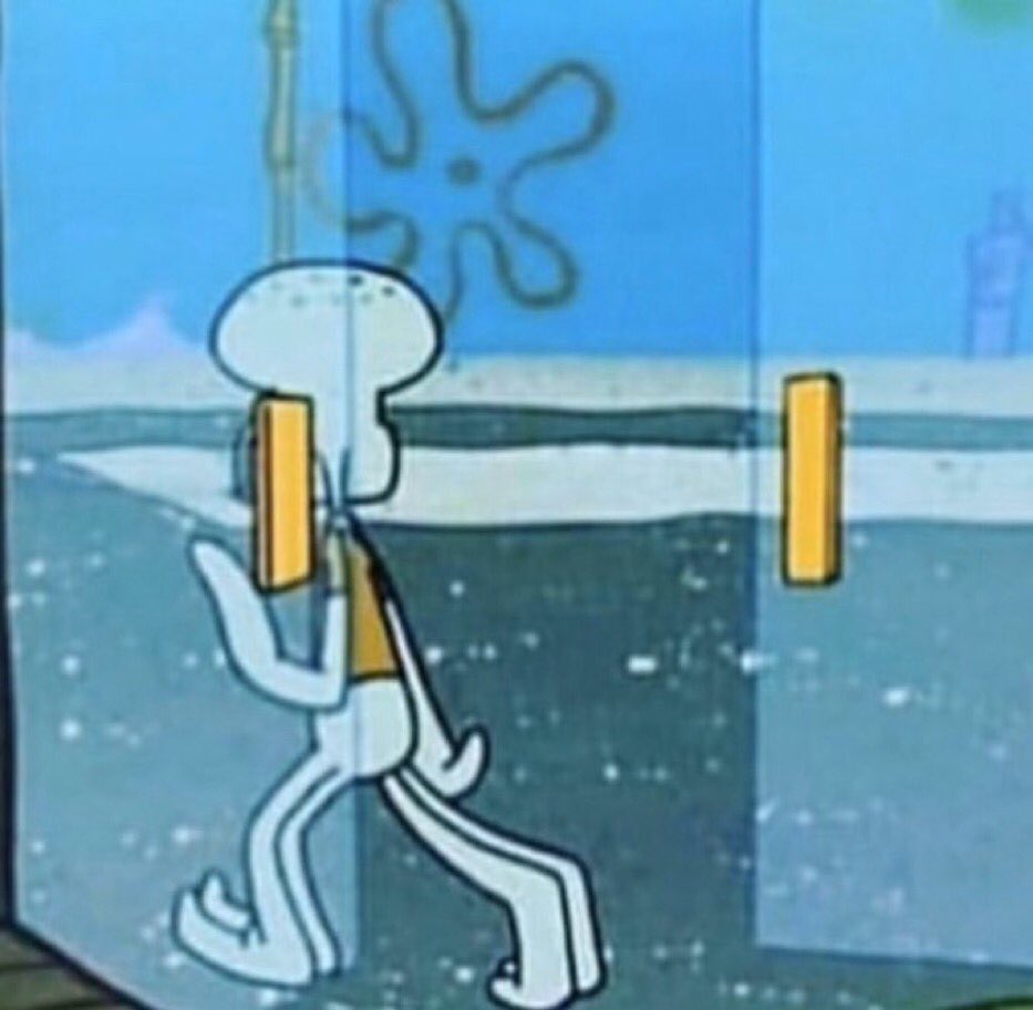 reactions on X: squidward walking out https://t.co/q5qs7p1Ri9 / X